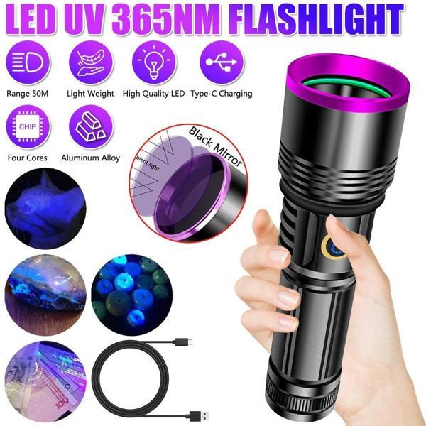 F.B.I F-365 UV 20W Şarjlı 26650 Pilli Profesyonel El Feneri - Image 1
