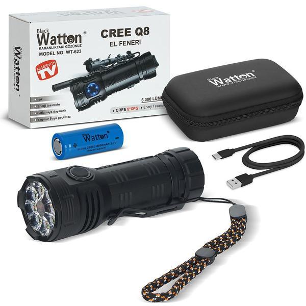Cree Q8- XQG 8+1 Led  Şarjlı El Feneri WT-623 - Image 1