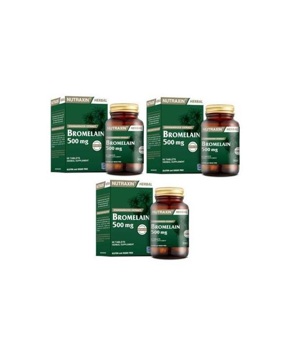 Nutraxin Bromelain 60 Kapsül x 3 Adet - Image 1