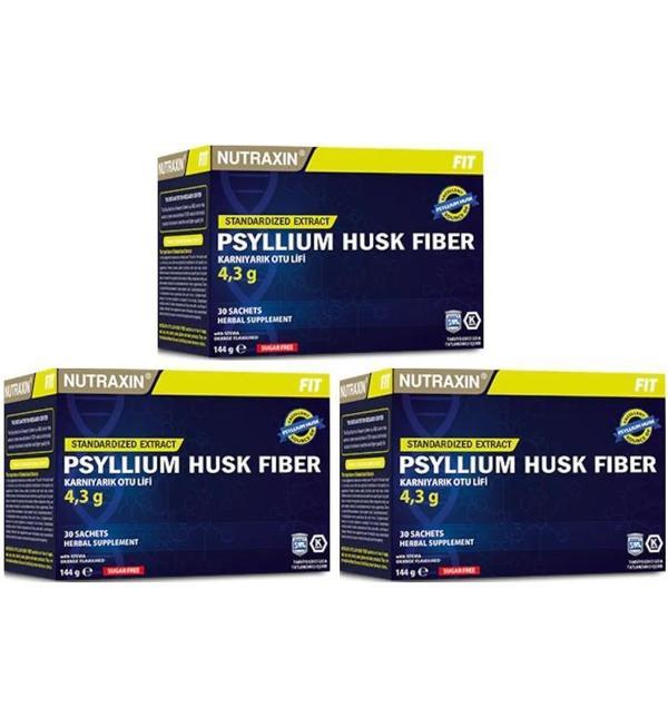 NUTRAXİN PSYLLİUM HUSK FİBER 30 SAŞE x 3 ADET - Image 1