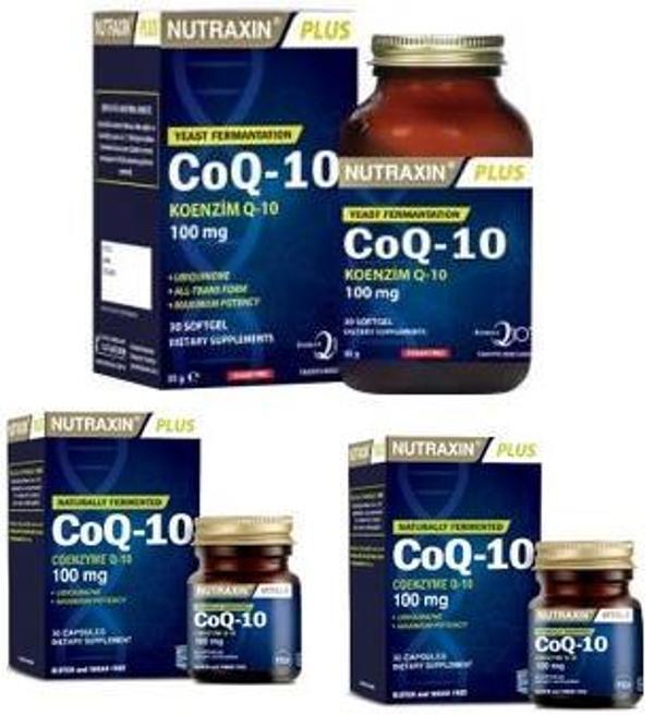 NUTRAXİN COQ-10 100 MG 30 SOFTGEL x 3 ADET - Image 1