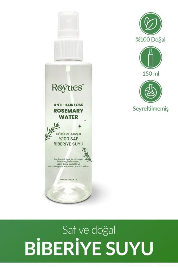 Royues Biberiye Suyu Dökülme Karşıtı Ve Saç Uzatma Etkili Saç Toniği 150 Ml Pure Rosemary Water - Image 1