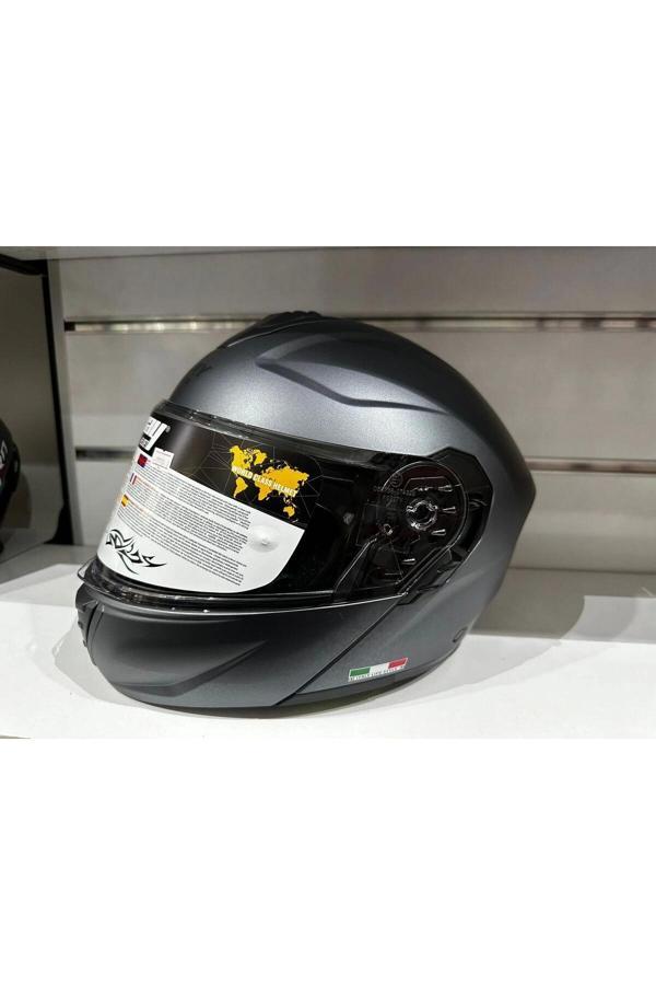 KASK SW-917 ÇENE AÇILIR GÜNEŞ GÖZLÜKLÜ MAT TİTANYUM - Image 1