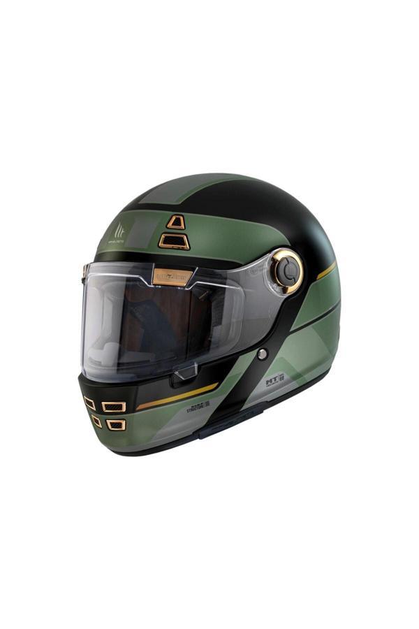 Kask Mt Jarama 68th C1 Parlak Siyah Şefaf Vizörlü Kask - Image 1