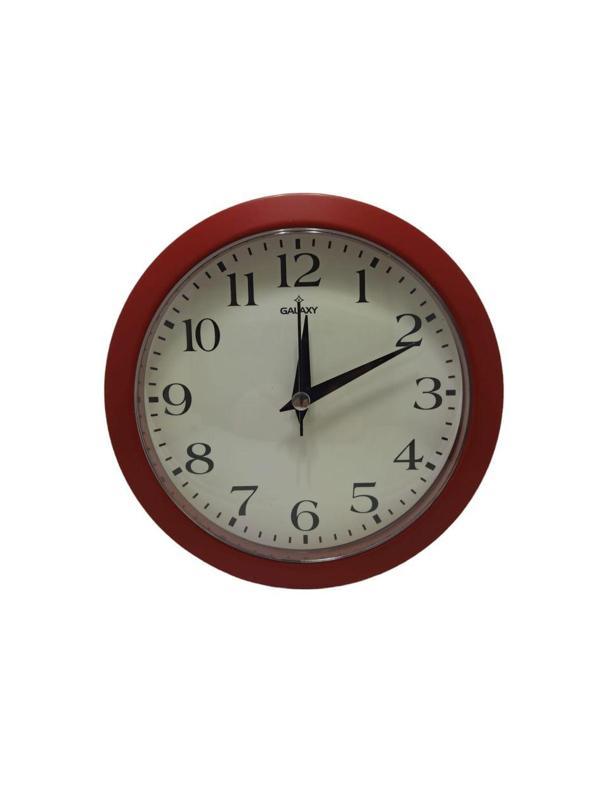 14 Cm Kırmızı Renk Duvar Saati - Image 1