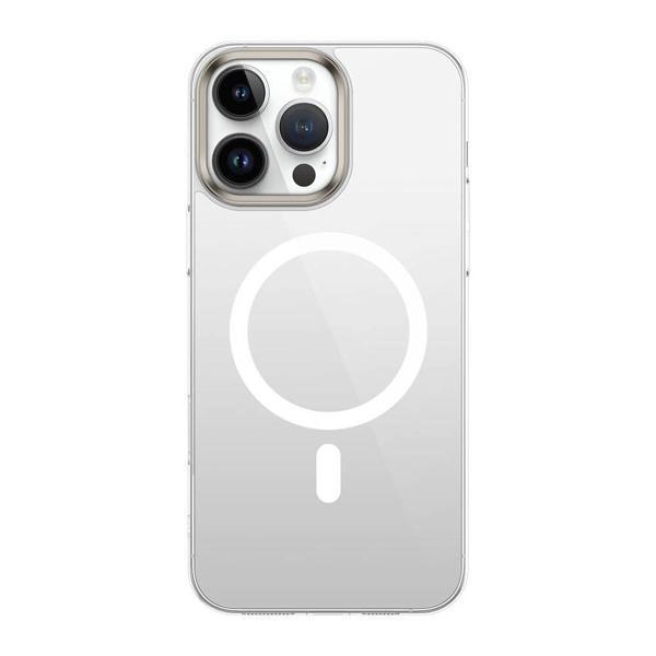 Apple iPhone 16 Pro Kılıf M-safe Şarj Özellikli Şeffaf Cam Arka Yüzey Zore G-Glass Kapak - Image 1
