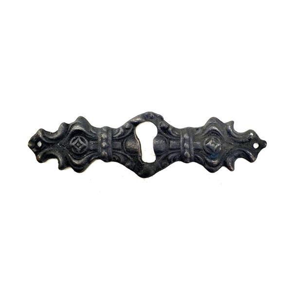 Antika Tarz Dekoratif Pirinç Anahtar Ağızlığı -  28x104mm, Oksit - Image 1