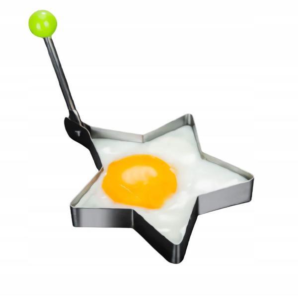 Metalik Yıldız Şeklinde Metal Omlet Yumurta ve Krep Kalıpları - Image 1