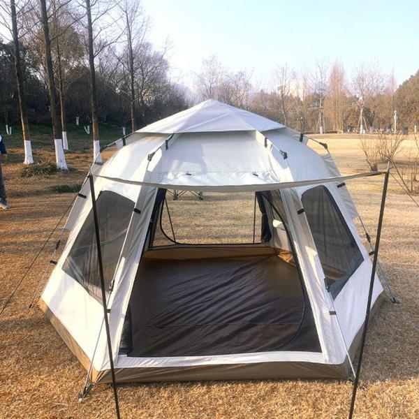 Tam Otomatik Altıgen 8 - 10 Kişilik 280 x 280 x 160 Cm 210D OxFord Kumaş Çadır - Image 1