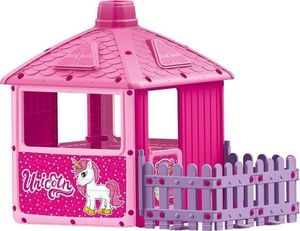 Dolu 2511 Unicorn Eğlenceli  Bahçe Oyuncak Çitli Şehir Oyun Evi - Image 1