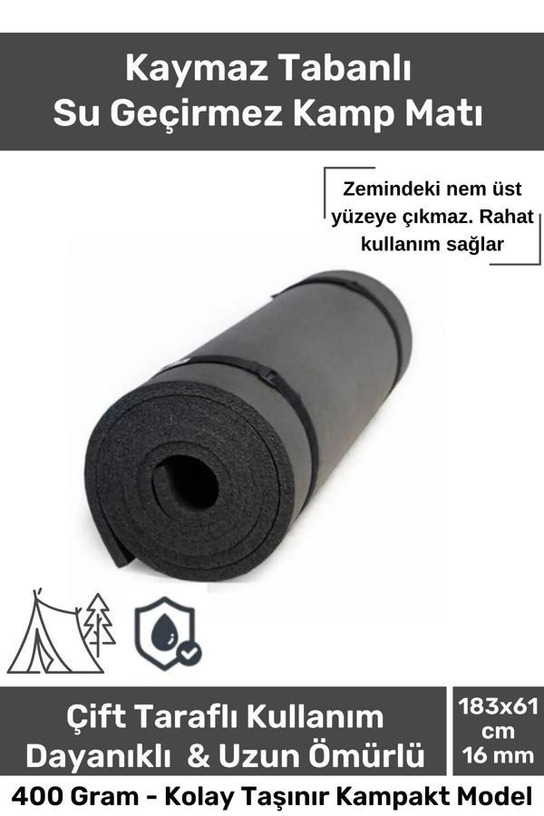 Premium Su Geçirmez Konforlu Taşıma Askılı Çift Taraflı Zemin Çadır Uyku Kamp Matı Yer Minderi 16mm - Image 1