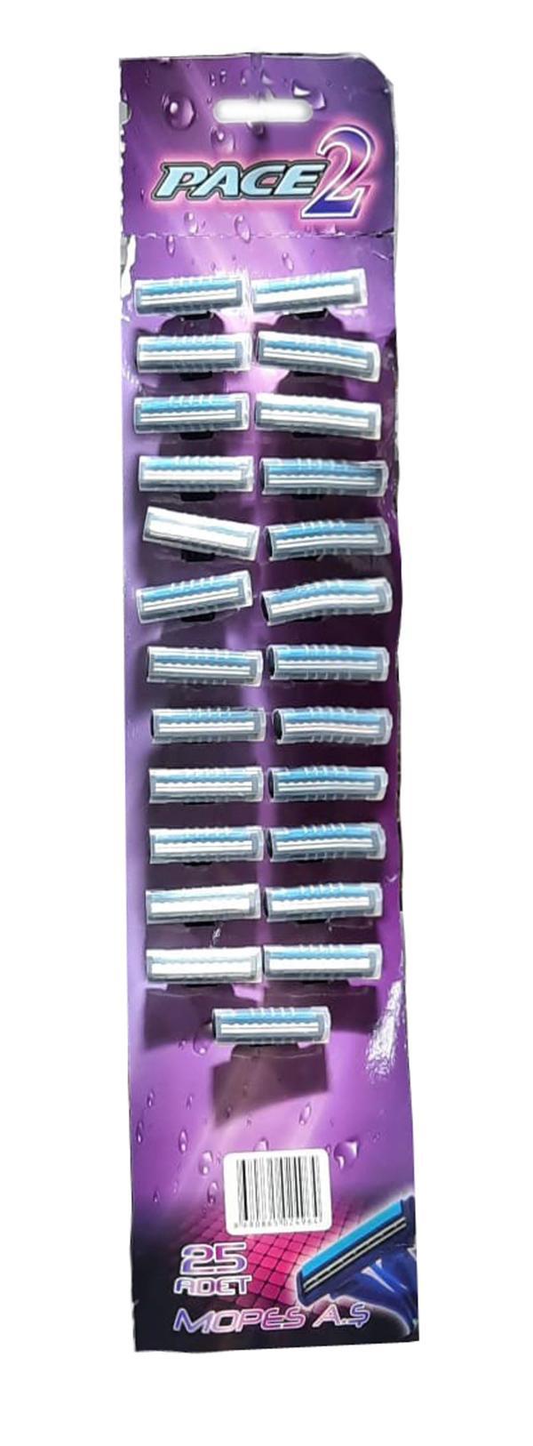 Dorco Pace 2 Çift Bıçaklı Oynar Başlıklı Tıraş Bıçağı 25 Adet - Image 1