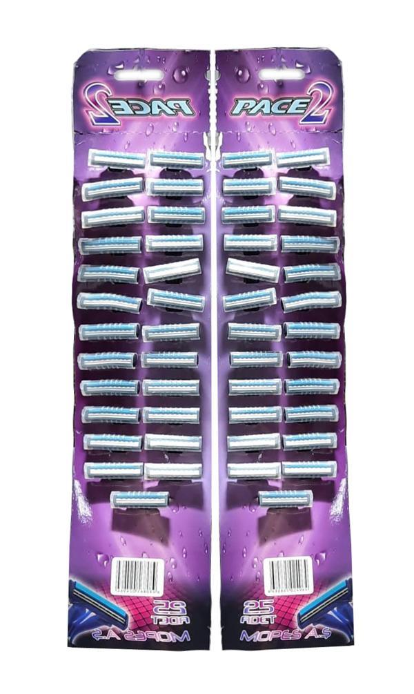 Dorco Pace 2 Çift Bıçaklı Oynar Başlıklı Tıraş Bıçağı 50 Adet - Image 1