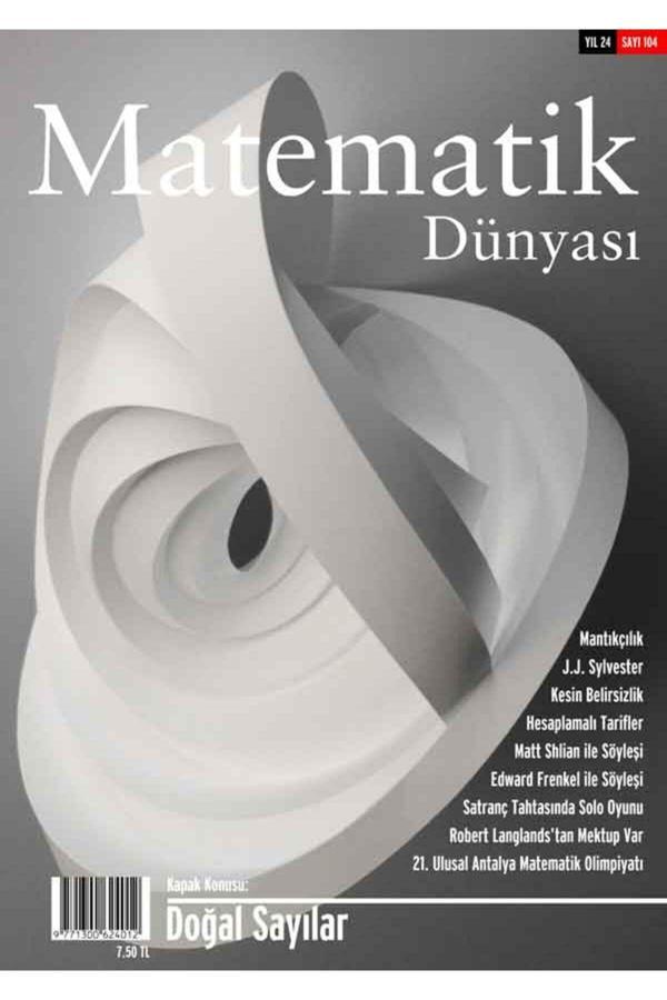Nesin Yayınevi Matematik Dünyası Dergisi Sayı:104 Yıl:2016 - Image 1