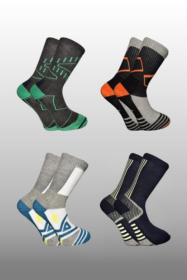 Erkek Trekking Yürüyüş Kalın Soket Çorap 4'lü Paket - Image 1