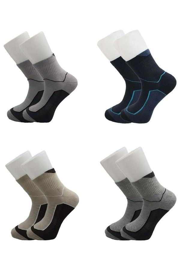 Erkek Trekking Yürüyüş Yarım Konç Çorap 4'lü Paket - Image 1