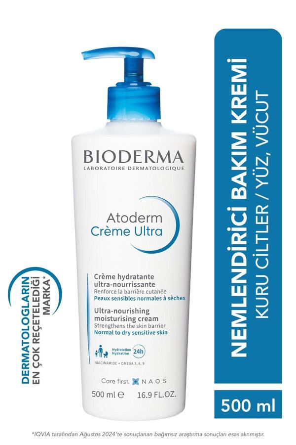 Bioderma Atoderm Cream Ultra Normal Ve Kuru Ciltler İçin Nemlendirici Yüz, Vücut Bakım Kremi 500 Ml - Image 1