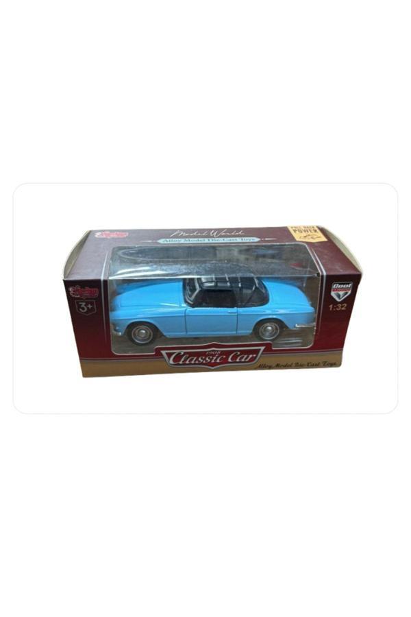Diecast Model World 1/32  1965 Bmw 507  Klasik Metal Model Araç Mavi - Image 1