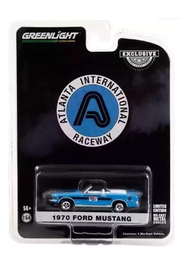 Greenlight 1/64 1970 Ford  Mustang Convertible – Atlanta International Raceway Exclusive Model Araba - Image 1