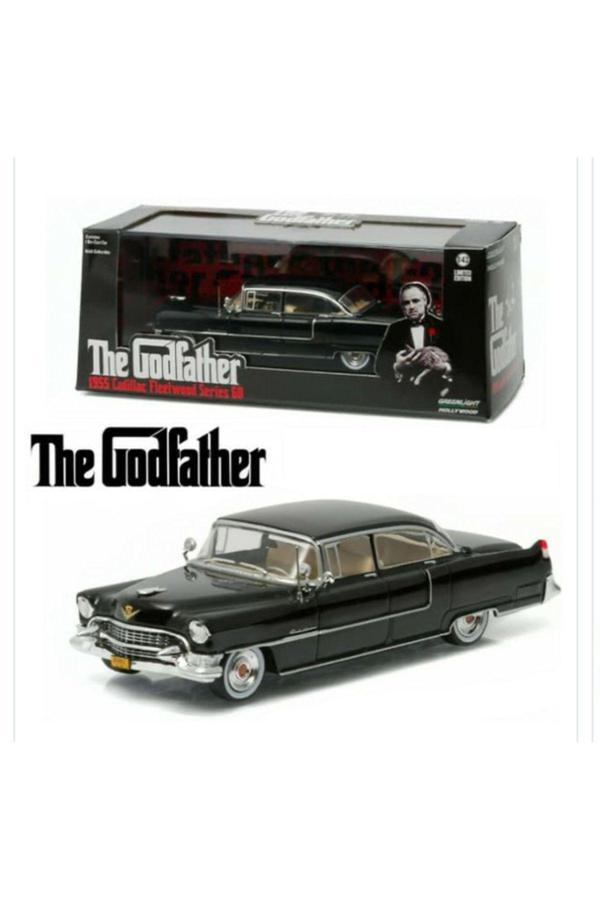 Greenlight Hollywood – The Godfather (Baba) 1955 Cadillac Fleetwood Series 60 Diecast Model Araba – 1:43 Ölçek - Image 1