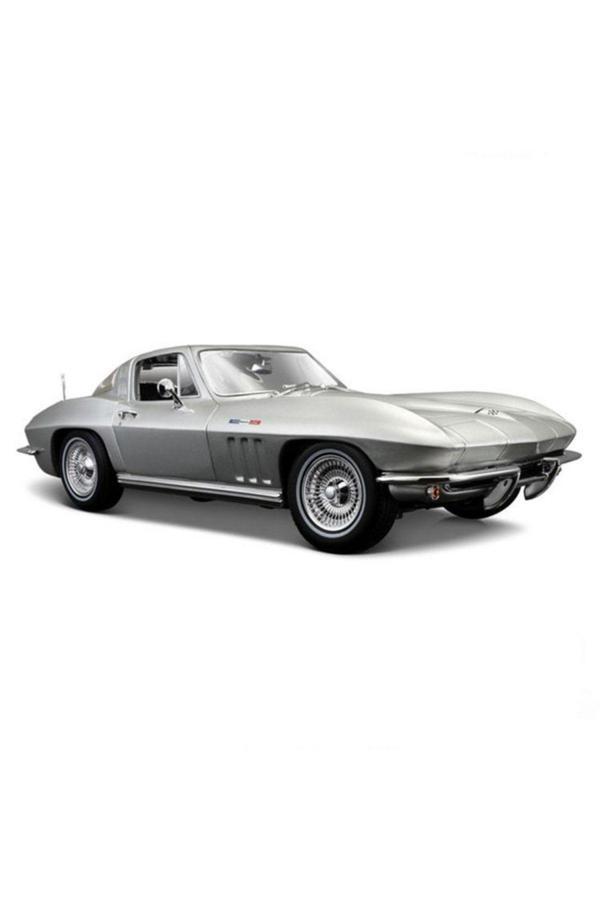 Maisto 1965 Chevrolet Corvette 1:18 Model Araba Gümüş / - Image 1