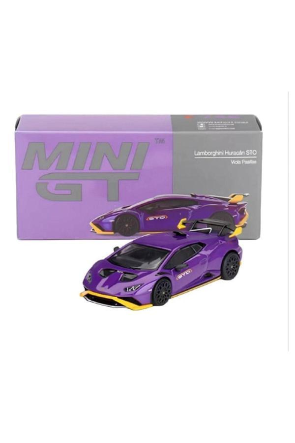 Mini Gt 1/64 Lamborghini Huracán Sto - Viola Pasifae Model Araba - Image 1