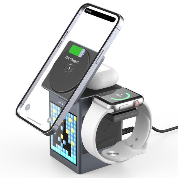 Mioji Mio Cube 5 Saatli ve BT Hoparlörlü 5in1 Telefon Tutucu - Siyah - Image 1