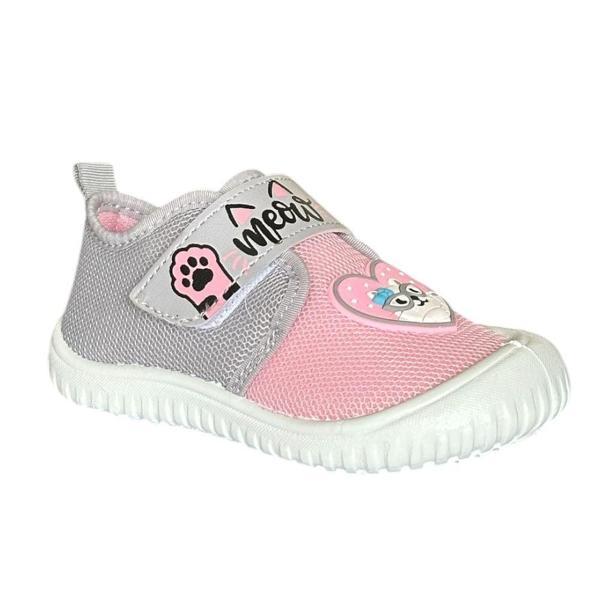 Gezer 3447.00 Gri/Pembe Çocuk Kreş Yazlık Ev Ayakkabısı - Image 1