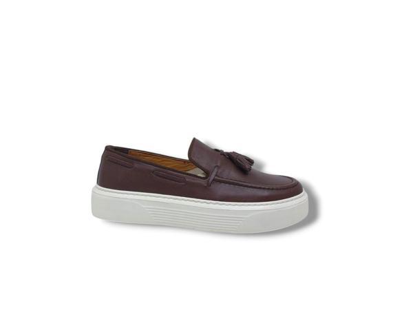 Zerhan 230-100 Erkek Kahve Hakiki Deri Loafer Ayakkabı - Image 1