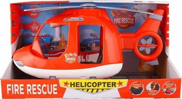 Farbu Oyuncak 46 cm Büyük Kırmızı İtfaiye Helikopteri  - Image 1