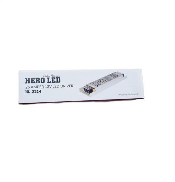 ADAPTÖR Hero LED 12V 25A Slim Adaptör – Yüksek Güç, Kompakt Tasarım! - Image 1