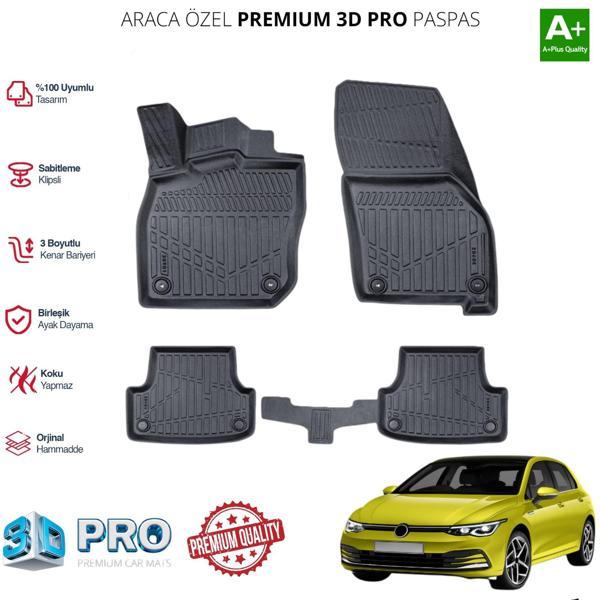 GOLF 8 OTOMATİK ARACA ÖZEL 3D PASPAS 2024 2025 2026 2027 - Image 1