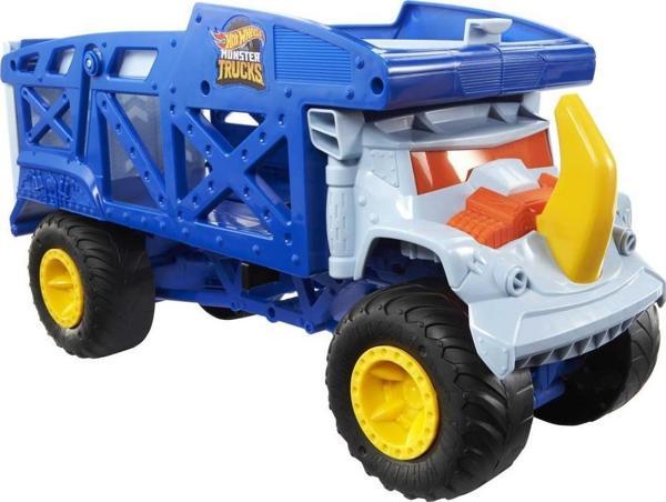 Hot Wheels Monster Trucks Rhino Taşıyıcı Kamyon HFB13 12 adet 1:64 ölçekli Monster Trucks veya 32 adet Araç T - Image 1