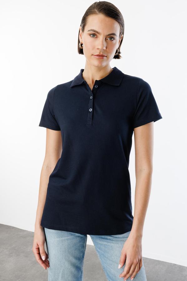 Kadın Basic Polo Yaka Tişört KADIN-POLOYAKA - Image 1