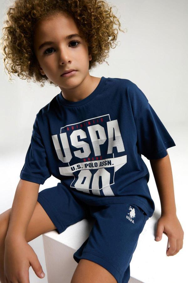 U.S. Polo Assn. Erkek Çocuk Mavi Bermuda Takım - Image 1