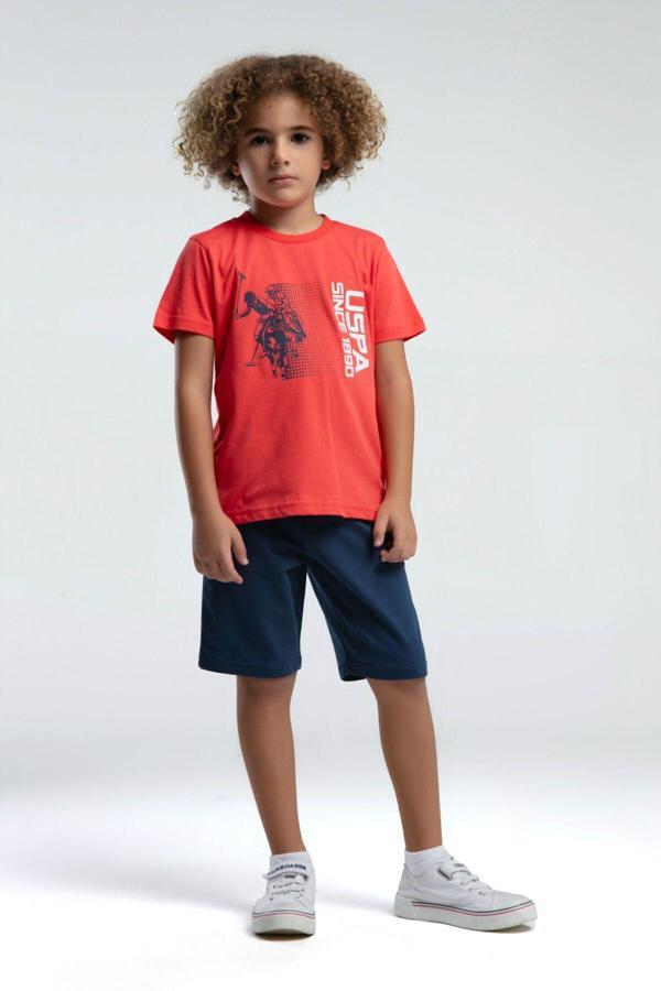 U.S. Polo Assn. Erkek Çocuk Kırmızı Bermuda Takım - Image 1