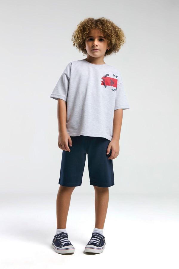 U.S. Polo Assn. Erkek Çocuk Gri Bermuda Takım - Image 1