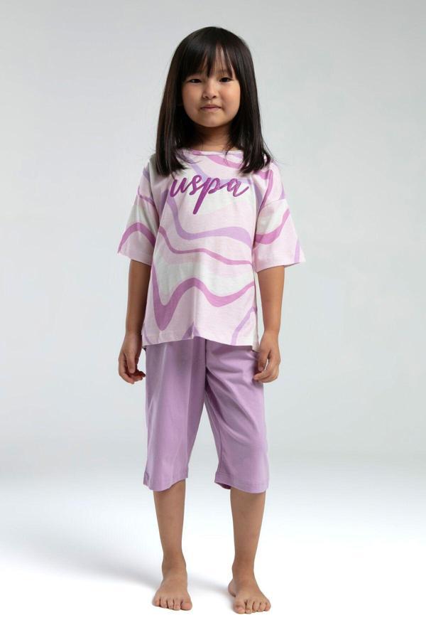U.S. Polo Assn. Kız Çocuk Pembe Kapri Takım - Image 1