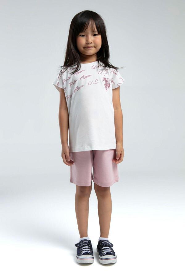 U.s. Polo Assn. Kız Çocuk Pembe Bermuda Takım - Image 1