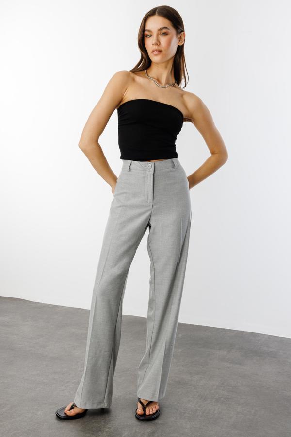  Kadın Yüksek Bel Wide Leg Kumaş Pantolon PANTOLON-004 - Image 1