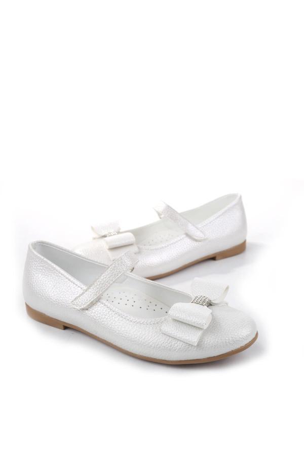 Walkenzo Ortaç 3162 Kız Çocuk Balerin Cırtlı Babet Ayakkabı - Image 1