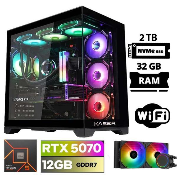 Xaser Lexus x50 Ryzen 5 7500F 32GB DDR5 Ram 2TB M.2 NVMe SSD 12GB RTX5070 Sıvı Soğutmalı Oyuncu Bilgisayarı - Image 1