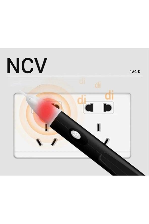 Işıklı Ve Sesli Temassız Faz Kontrol Kalemi Dijital Voltaj Dedektörü - Image 1