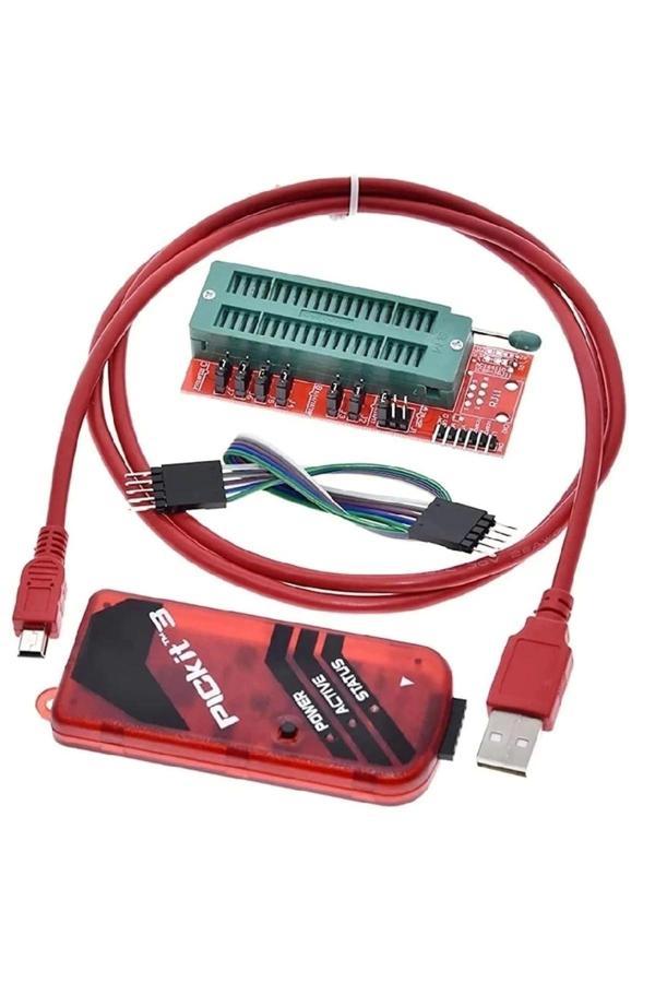 Pıckıt3 Klon (Çin) + Zif Adaptör -- Pickit 3 Pic Programlayıcı - Image 1