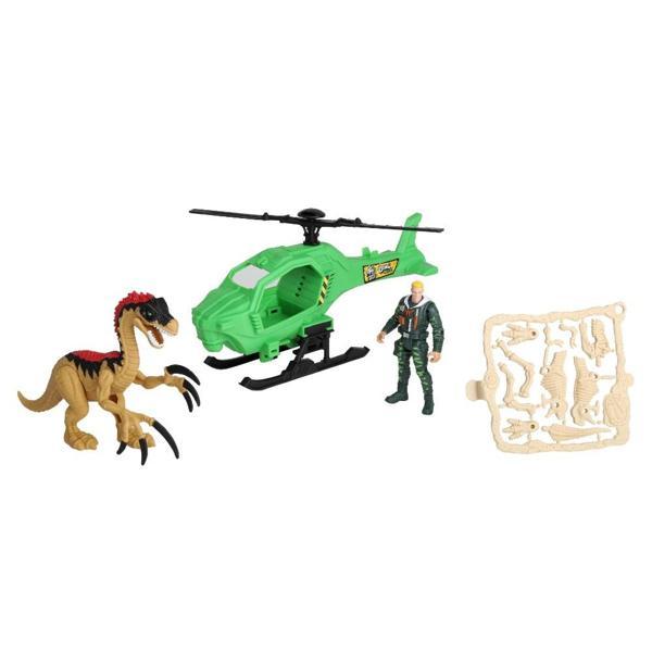 Dino Valley Dinozor Saldırısı Oyun Seti Yeşil Helikopter - Image 1