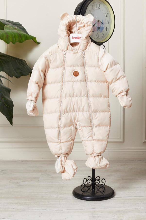 Benitto Kids Unisex Kapüşonlu Fermuarlı Bebek Astronot Tulum 51330 - Image 1