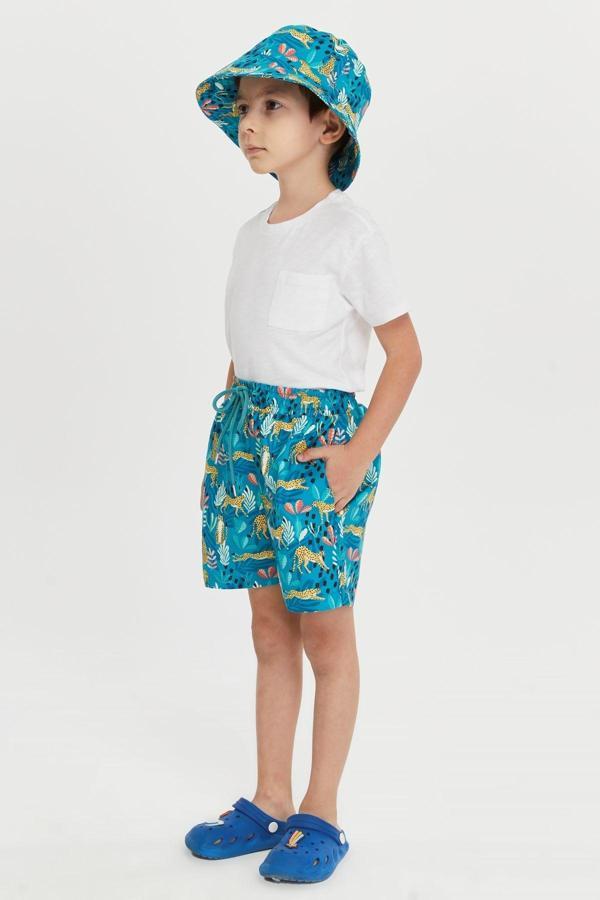 Benitto Kids Erkek Çocuk Desenli Deniz Şortu 7010 - Image 1