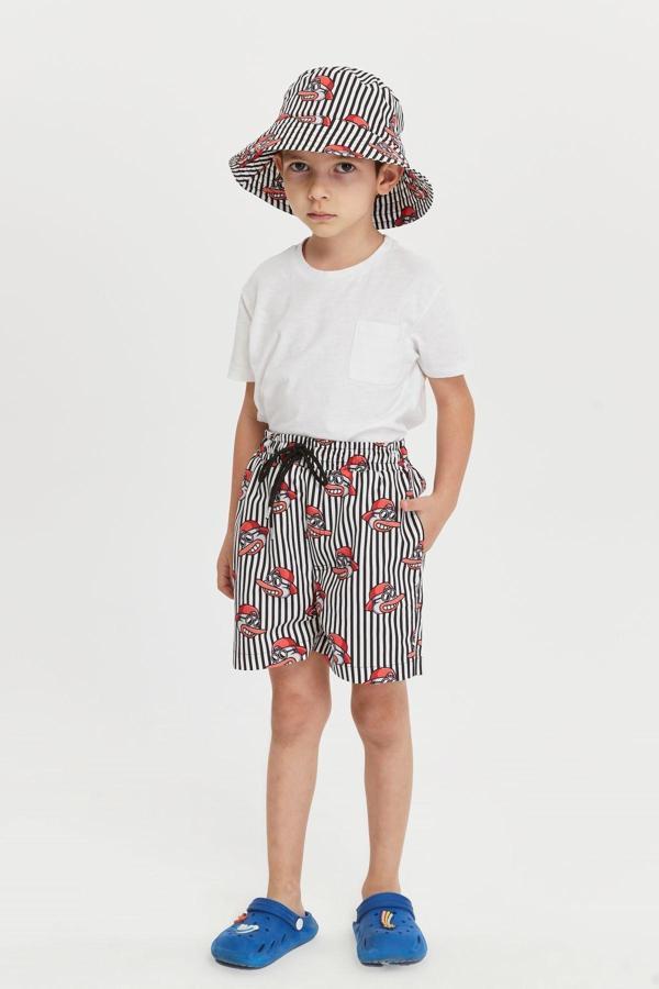 Benitto Kids Erkek Çocuk Desenli Deniz Şortu 7004 - Image 1
