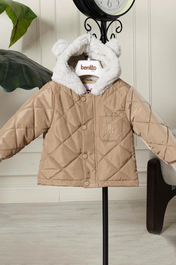 Benitto Kids Erkek Bebek Çocuk Kulaklı Kapüşonlu Mont 51323 - Image 1