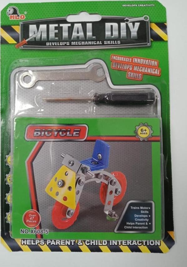 CC Oyuncak Mekanik Becerileri Metal Diy BICYCLE 47 Parça - X 608-5 - Image 1